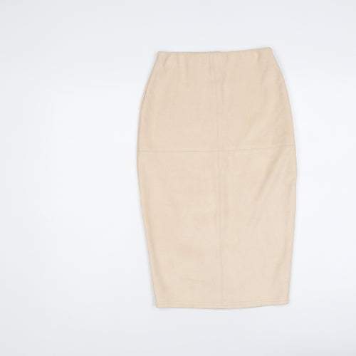 River Island Womens Beige Polyester Straight & Pencil Skirt Size 6