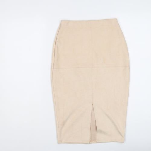 River Island Womens Beige Polyester Straight & Pencil Skirt Size 6