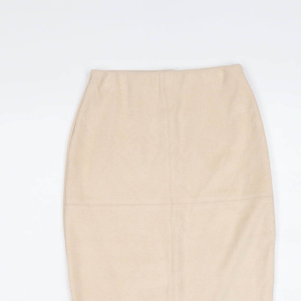 River Island Womens Beige Polyester Straight & Pencil Skirt Size 6