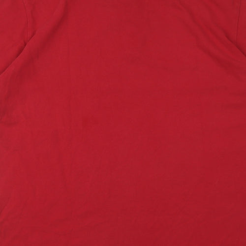 Gap Mens Red Cotton Polo Size XL Collared Button