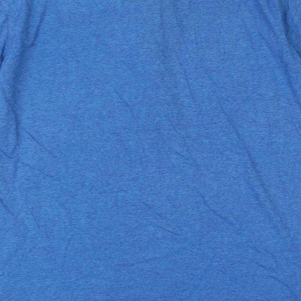 Pierre Cardin Mens Blue Cotton Polo Size 3XL Collared Button