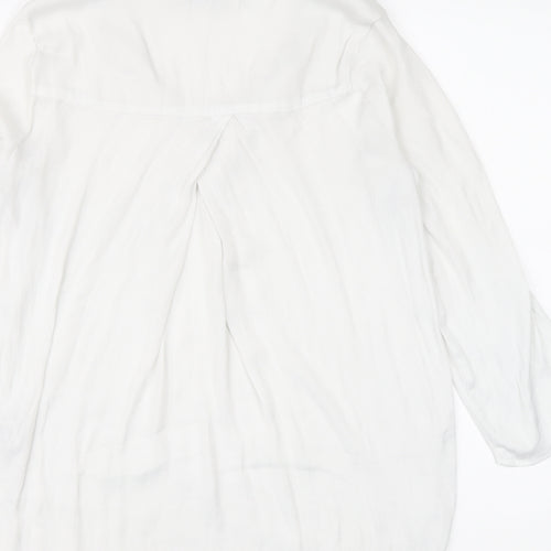 Stradivarius Womens White Polyester Basic Blouse Size XS V-Neck