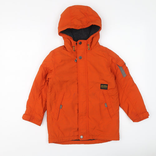 NEXT Boys Orange Windbreaker Jacket Size 5-6 Years Zip