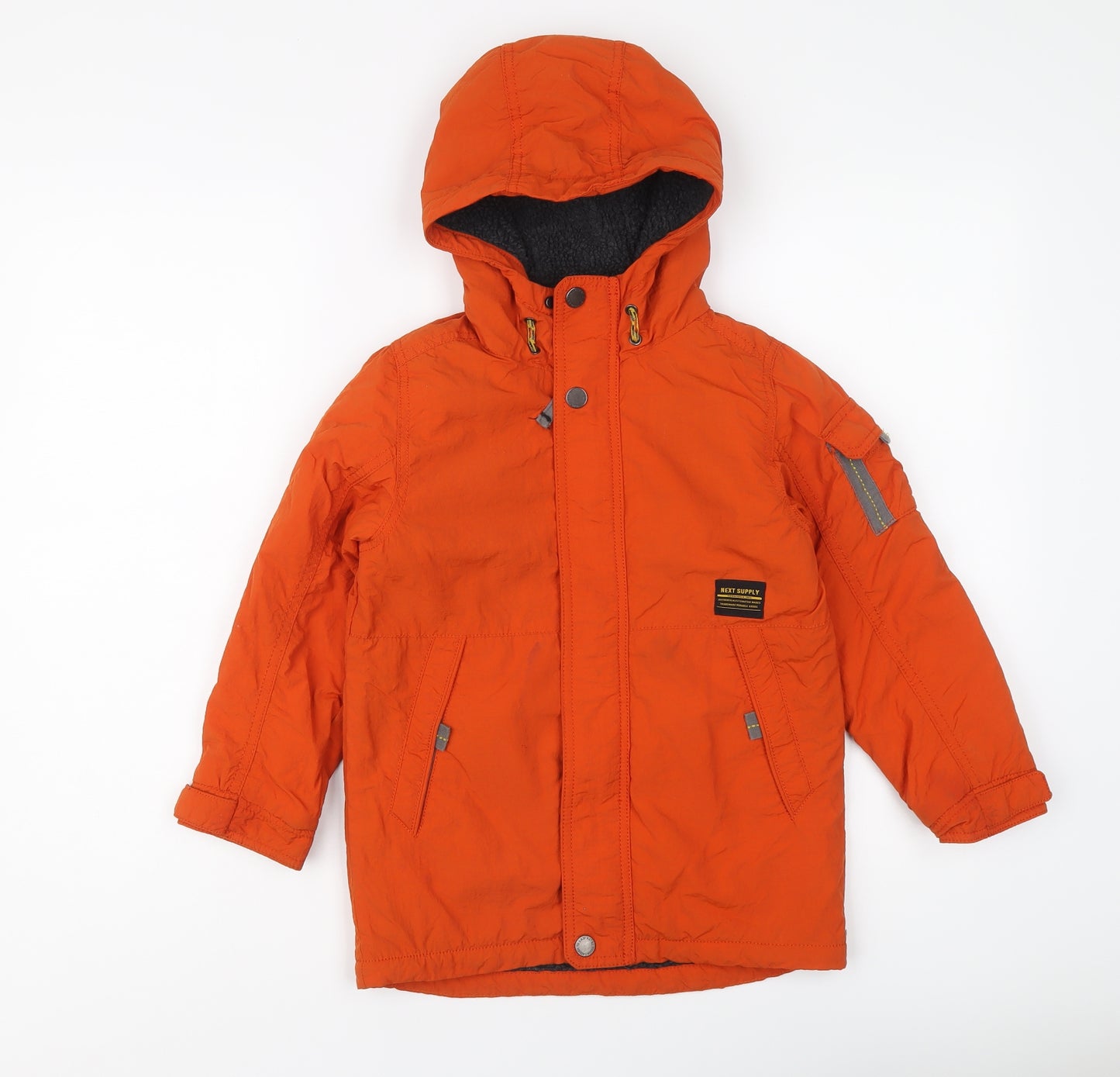 NEXT Boys Orange Windbreaker Jacket Size 5-6 Years Zip