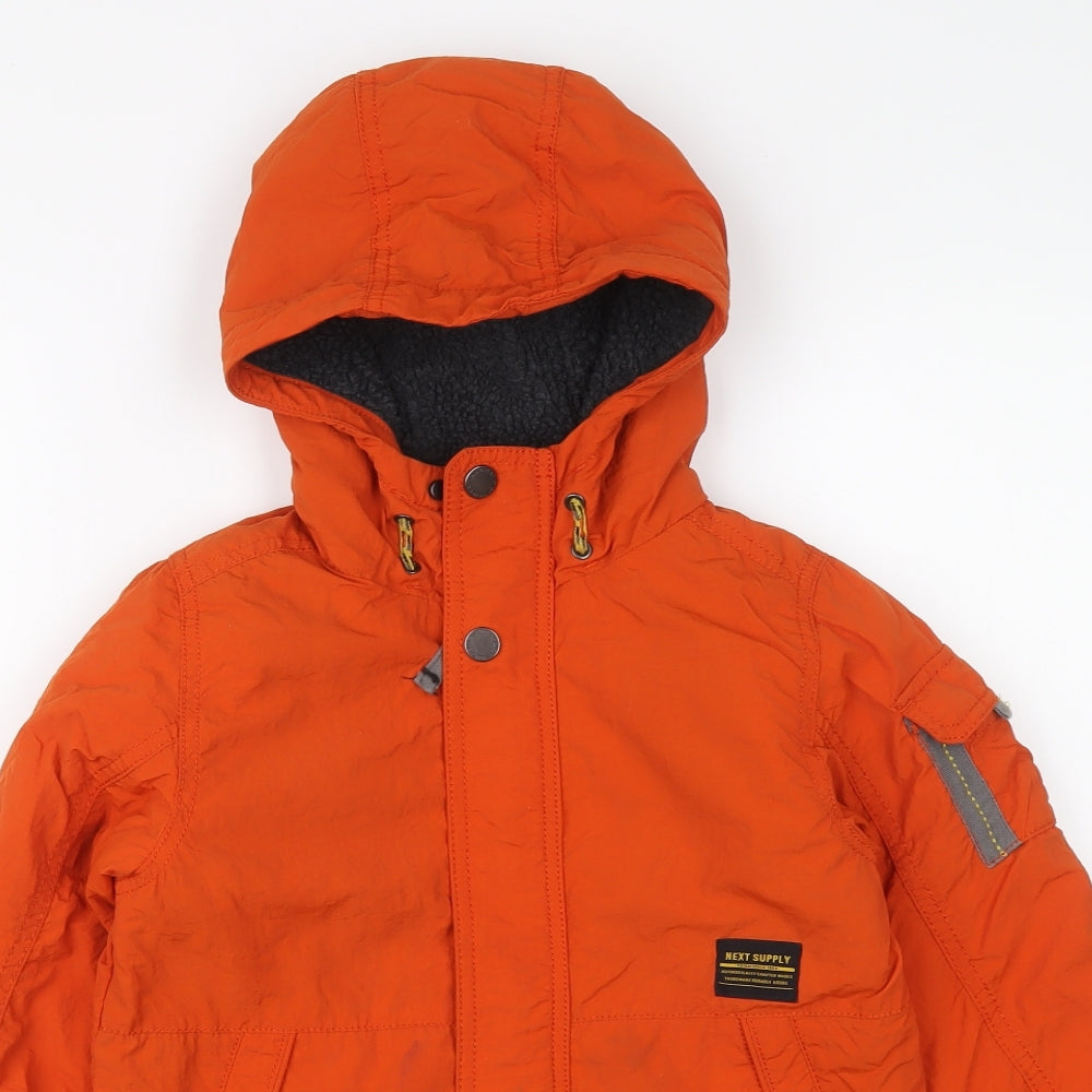 NEXT Boys Orange Windbreaker Jacket Size 5-6 Years Zip