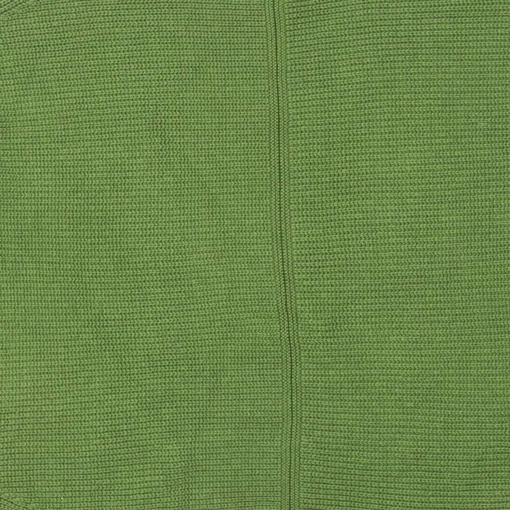 White Stuff Womens Green Round Neck Wool Pullover Jumper Size 10