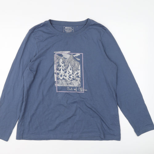 Mountain Warehouse Womens Blue Cotton Basic T-Shirt Size 16 Round Neck - Out Of Office