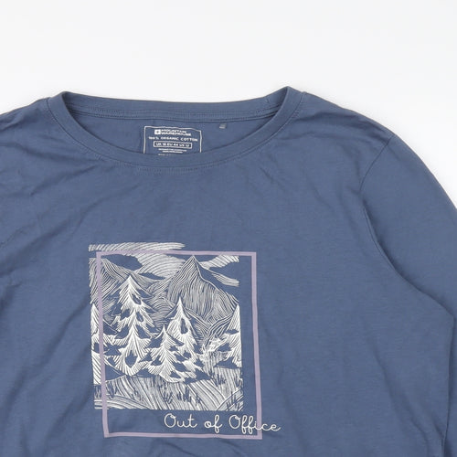 Mountain Warehouse Womens Blue Cotton Basic T-Shirt Size 16 Round Neck - Out Of Office