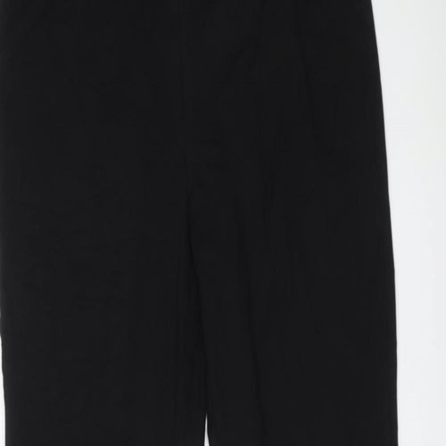 H&M Womens Black Cotton Trousers Size XL L30 in Regular