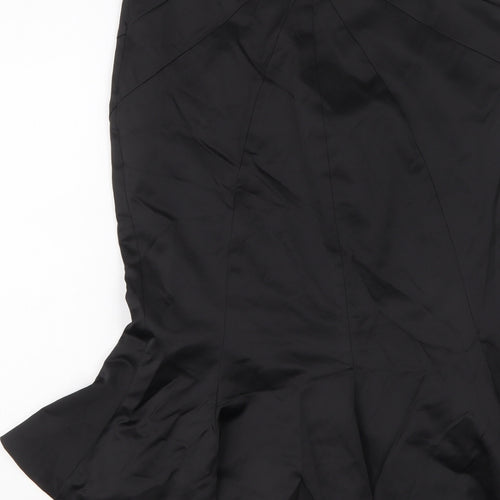 Oasis Womens Black Polyester Trumpet Skirt Size 10 Zip - Tulle underskirt