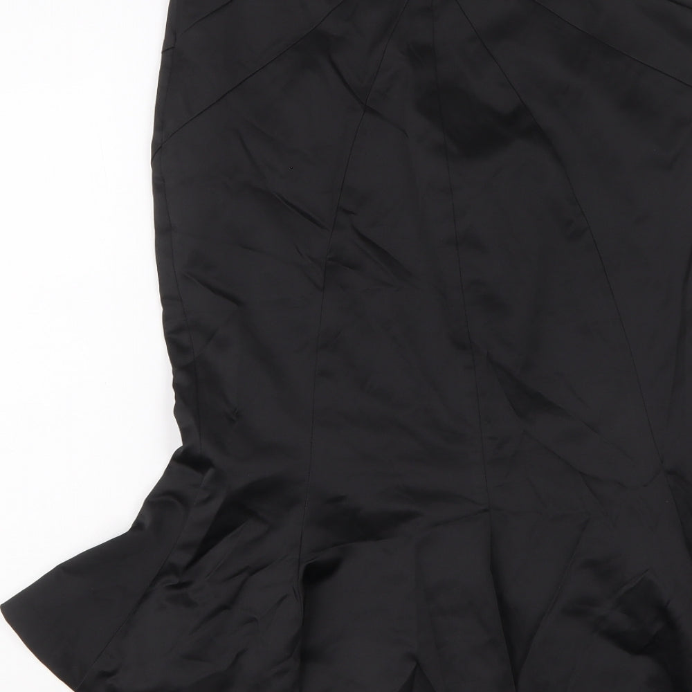 Oasis Womens Black Polyester Trumpet Skirt Size 10 Zip - Tulle underskirt