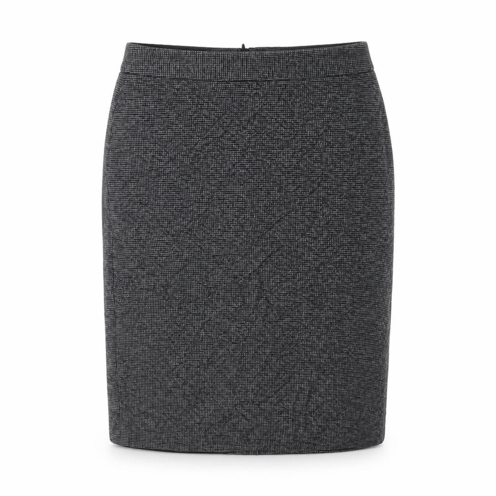 Ann Taylor Womens Grey Geometric Cotton A-Line Skirt Size 10 Zip
