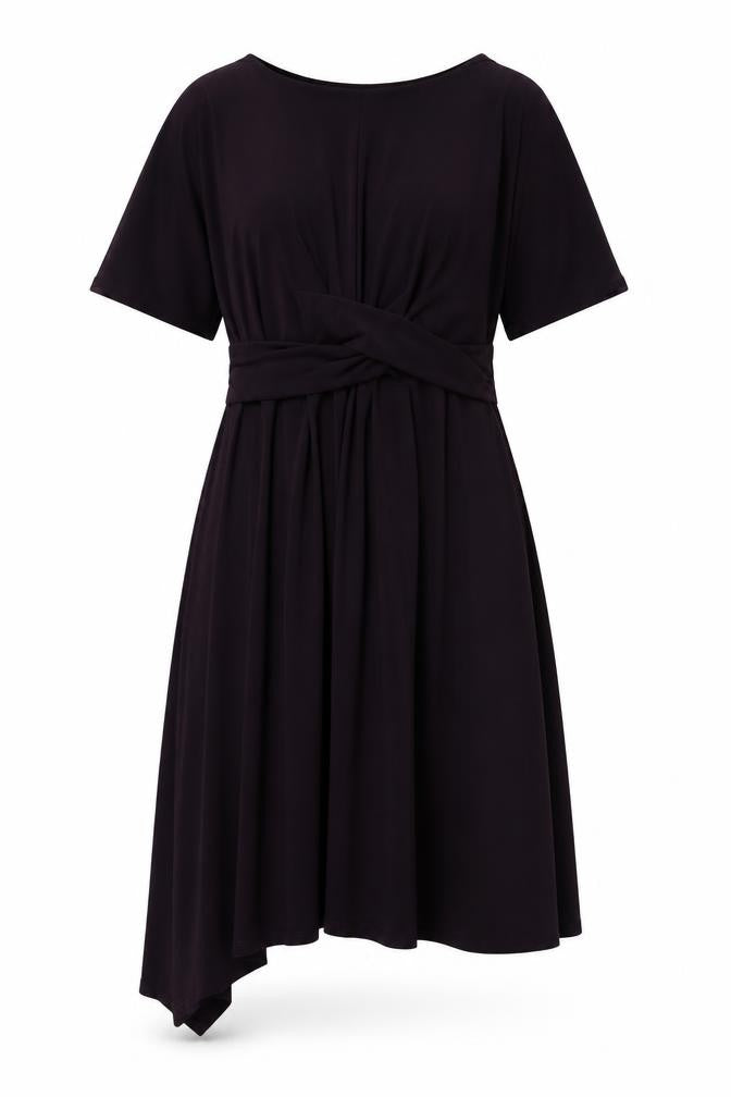 Front view of Topshop women’s purple polyester trapeze & swing, size UK 10, round neck pullover