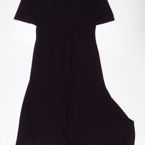 Topshop Womens Purple Polyester Trapeze & Swing Size 10 Round Neck Pullover