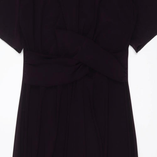 Topshop Womens Purple Polyester Trapeze & Swing Size 10 Round Neck Pullover