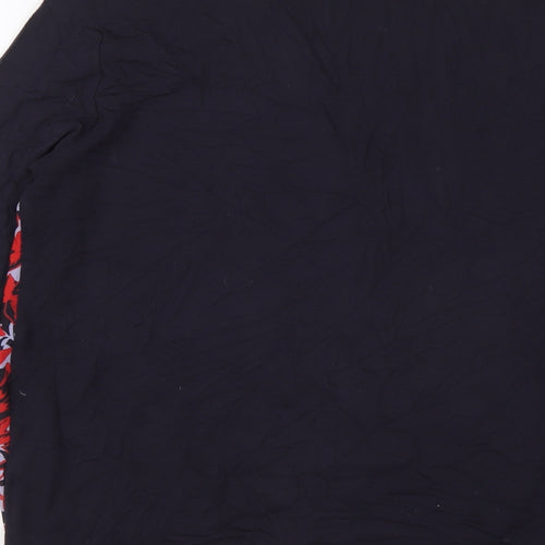 Per Una Womens Blue Floral Polyester Basic Blouse Size 12 V-Neck