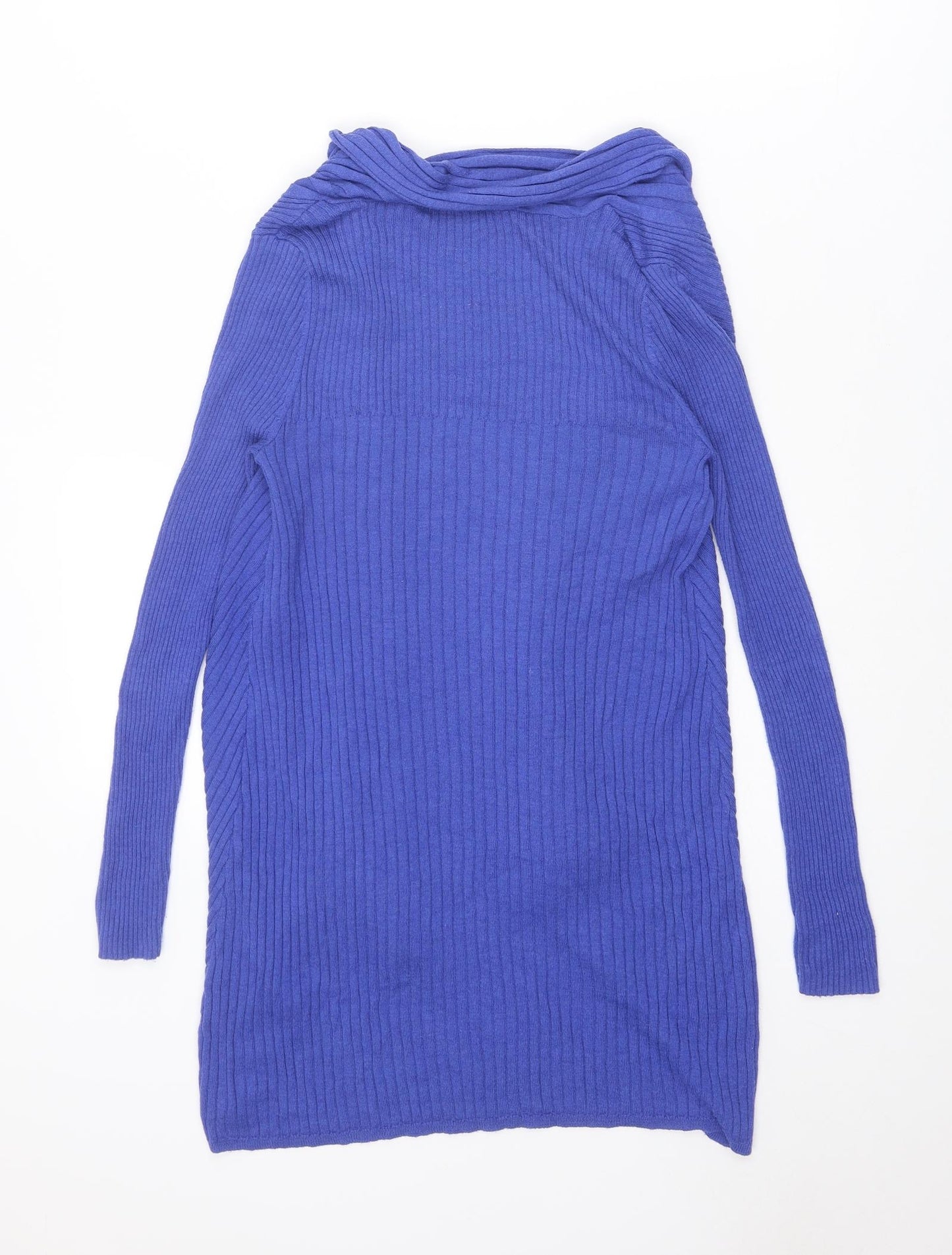 Marks and Spencer Womens Blue V-Neck Polyamide Cardigan Jumper Size 8