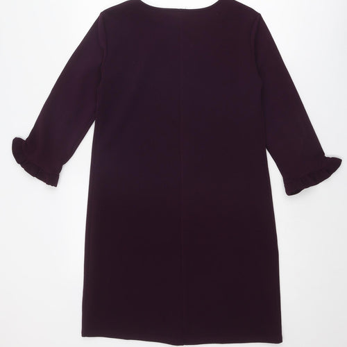 Dorothy Perkins Womens Purple Polyester Sheath Size 8 Boat Neck Pullover