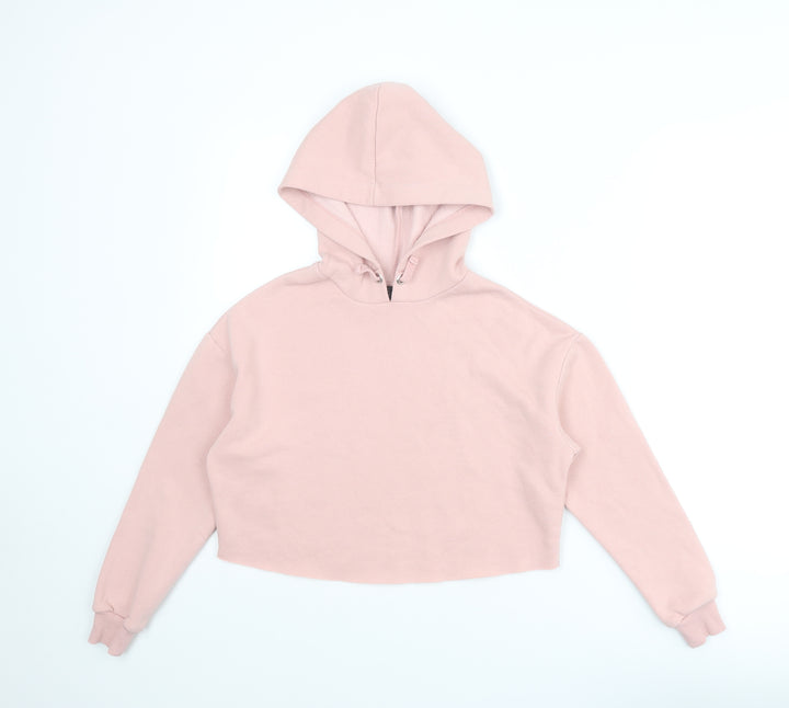 New Look Girls Pink Polyester Pullover Hoodie Size 10-11 Years Pullover