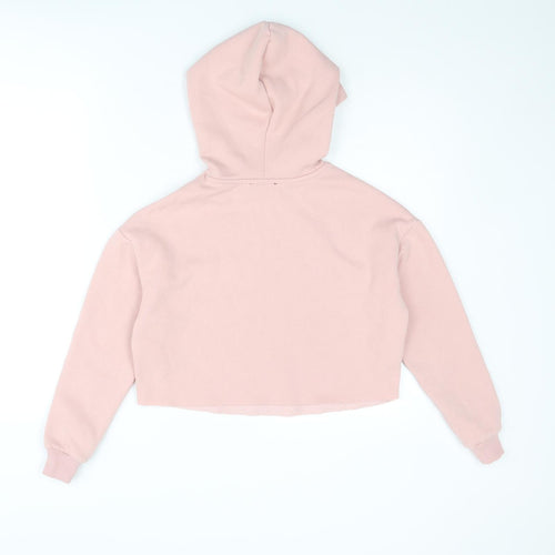 New Look Girls Pink Polyester Pullover Hoodie Size 10-11 Years Pullover