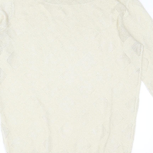 Kiabi Womens Gold Round Neck Acrylic Pullover Jumper Size M