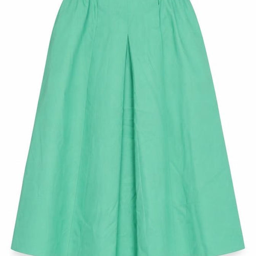 Country Casuals Womens Green Polyester A-Line Skirt Size 14 Zip