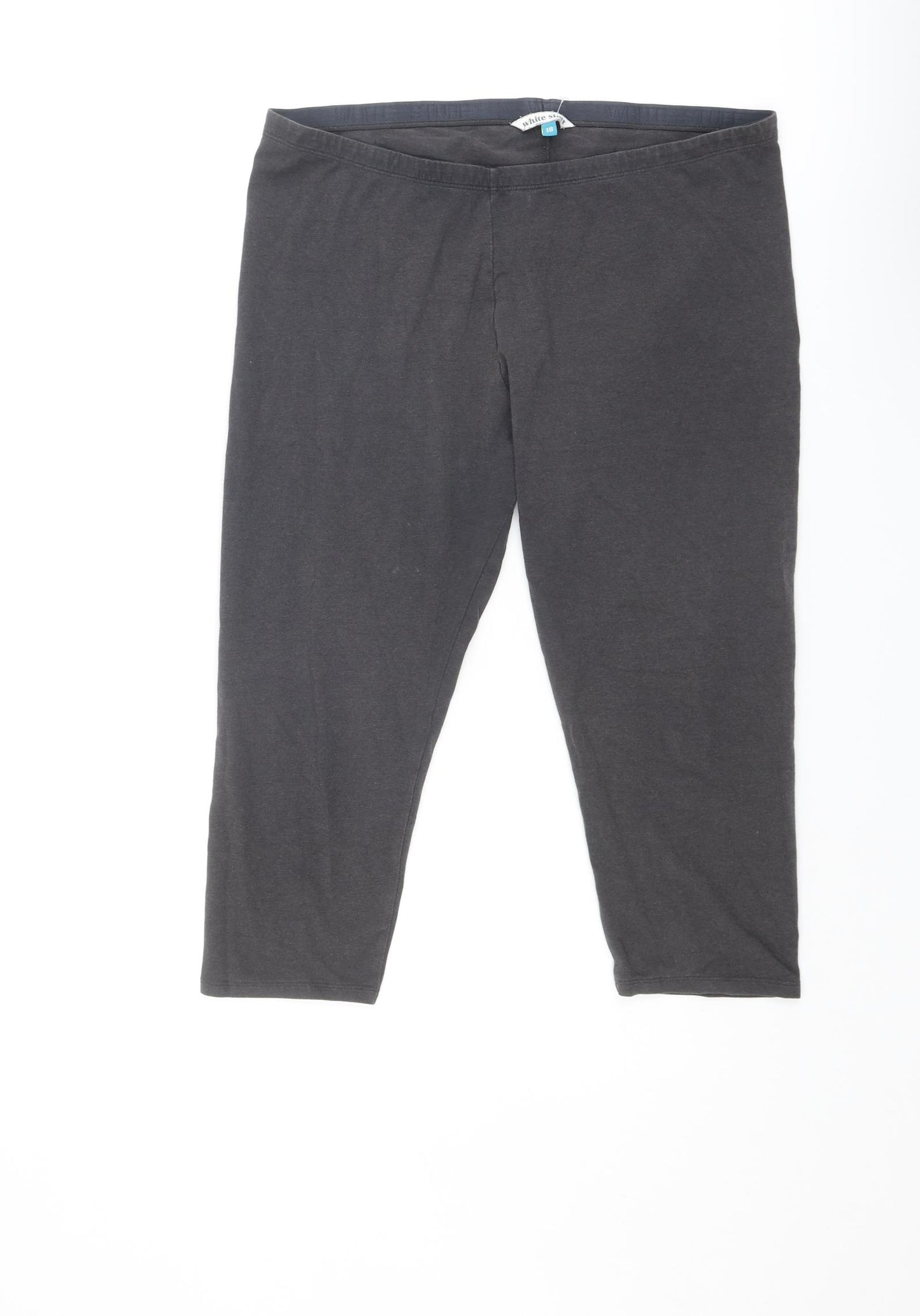 White Stuff Womens Grey Cotton Jogger Leggings Size 18