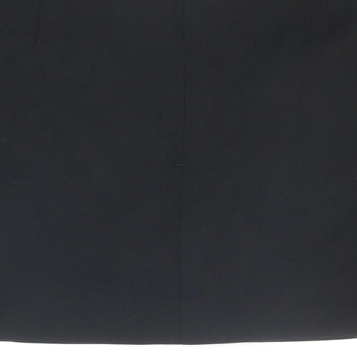 Marks and Spencer Womens Black Polyester A-Line Skirt Size 20 Zip