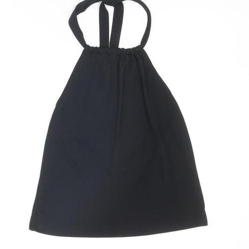 ASOS Womens Black Polyester Basic Tank Size 8 Halter