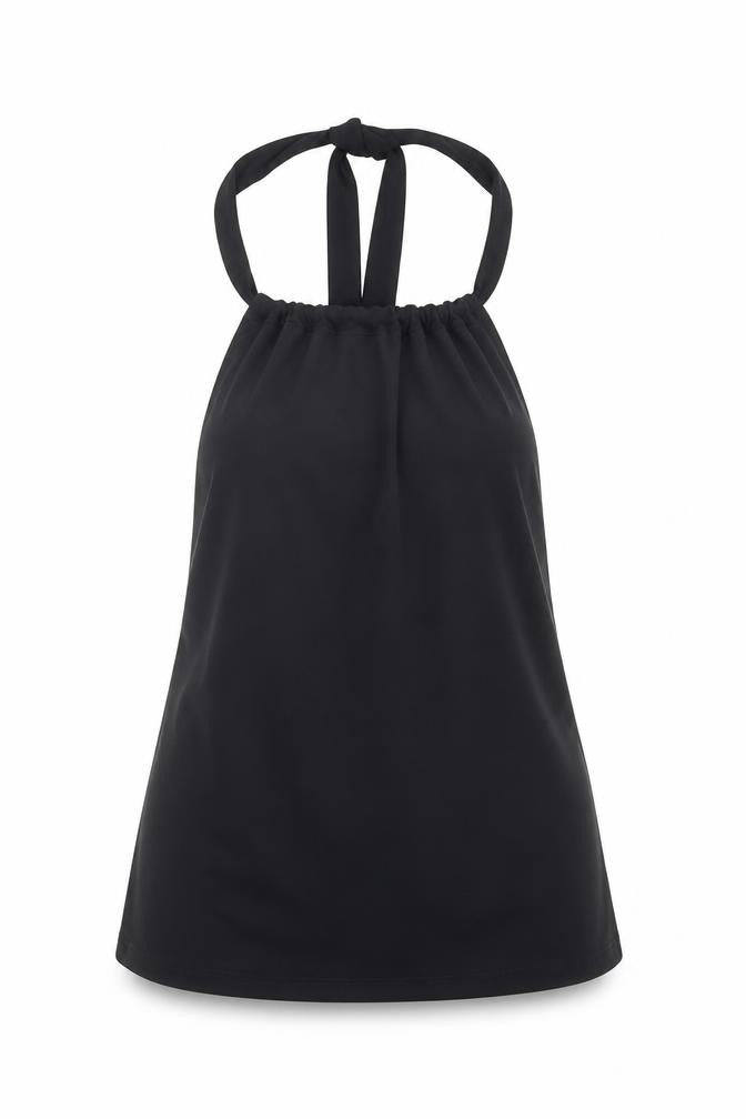 ASOS Womens Black Polyester Basic Tank Size 8 Halter