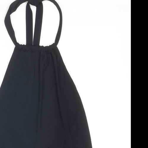 ASOS Womens Black Polyester Basic Tank Size 8 Halter