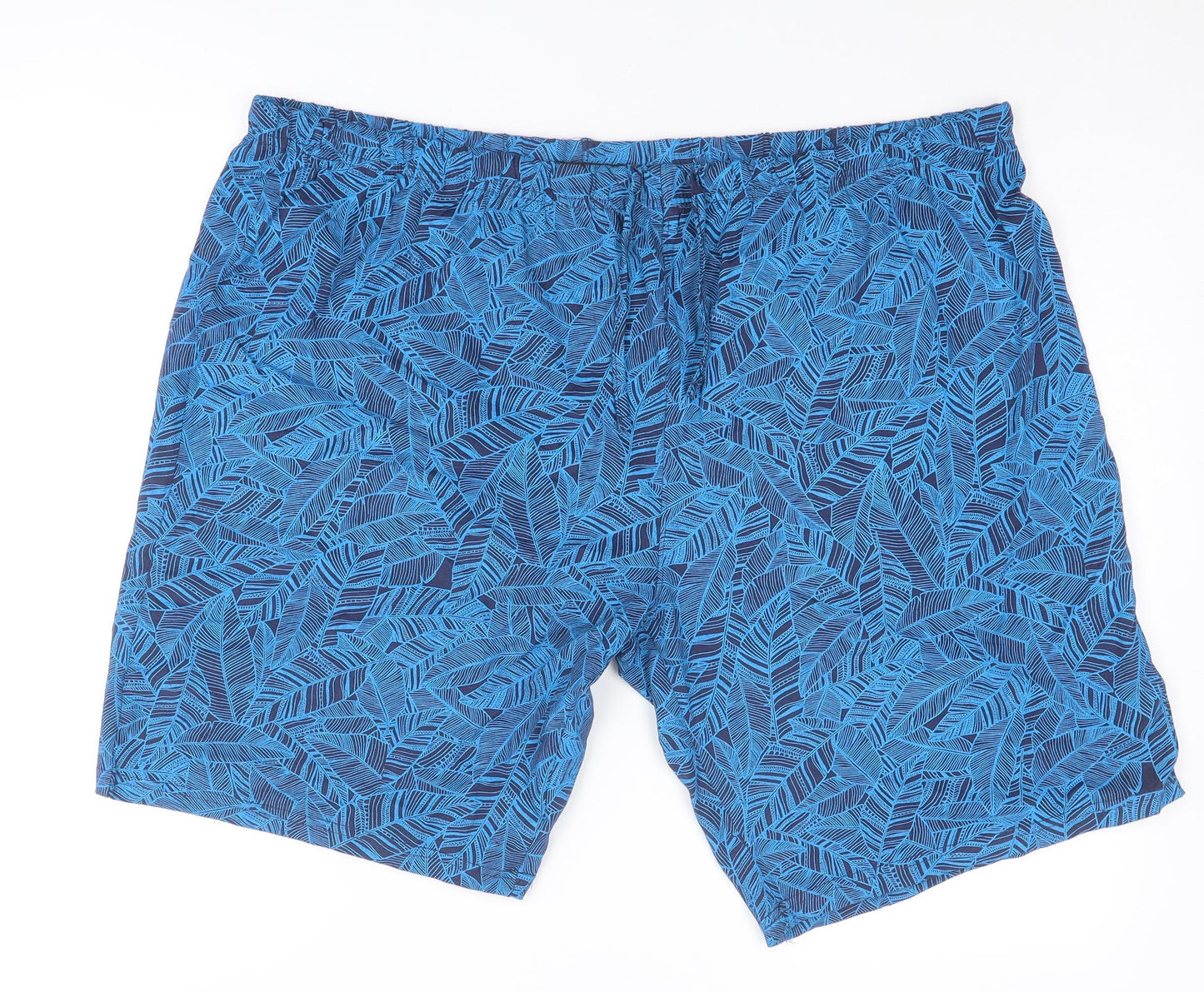 Atlas Mens Blue Geometric Cotton Sweat Shorts Size 3XL Regular Drawstring