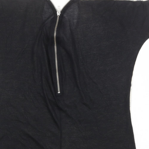 Zara Womens Beige Geometric Polyester Basic T-Shirt Size M Round Neck - Skull Pattern