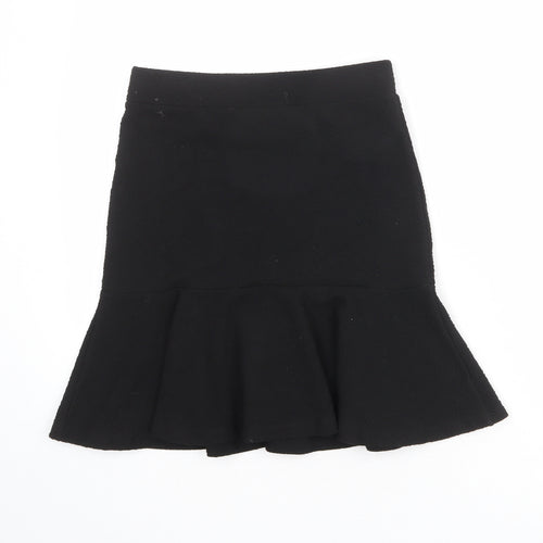 Marks and Spencer Womens Black Polyester Trumpet Skirt Size 8