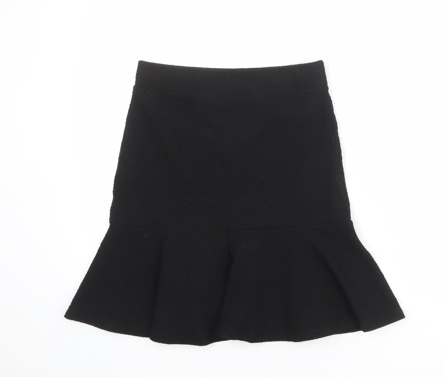 Marks and Spencer Womens Black Polyester Trumpet Skirt Size 8