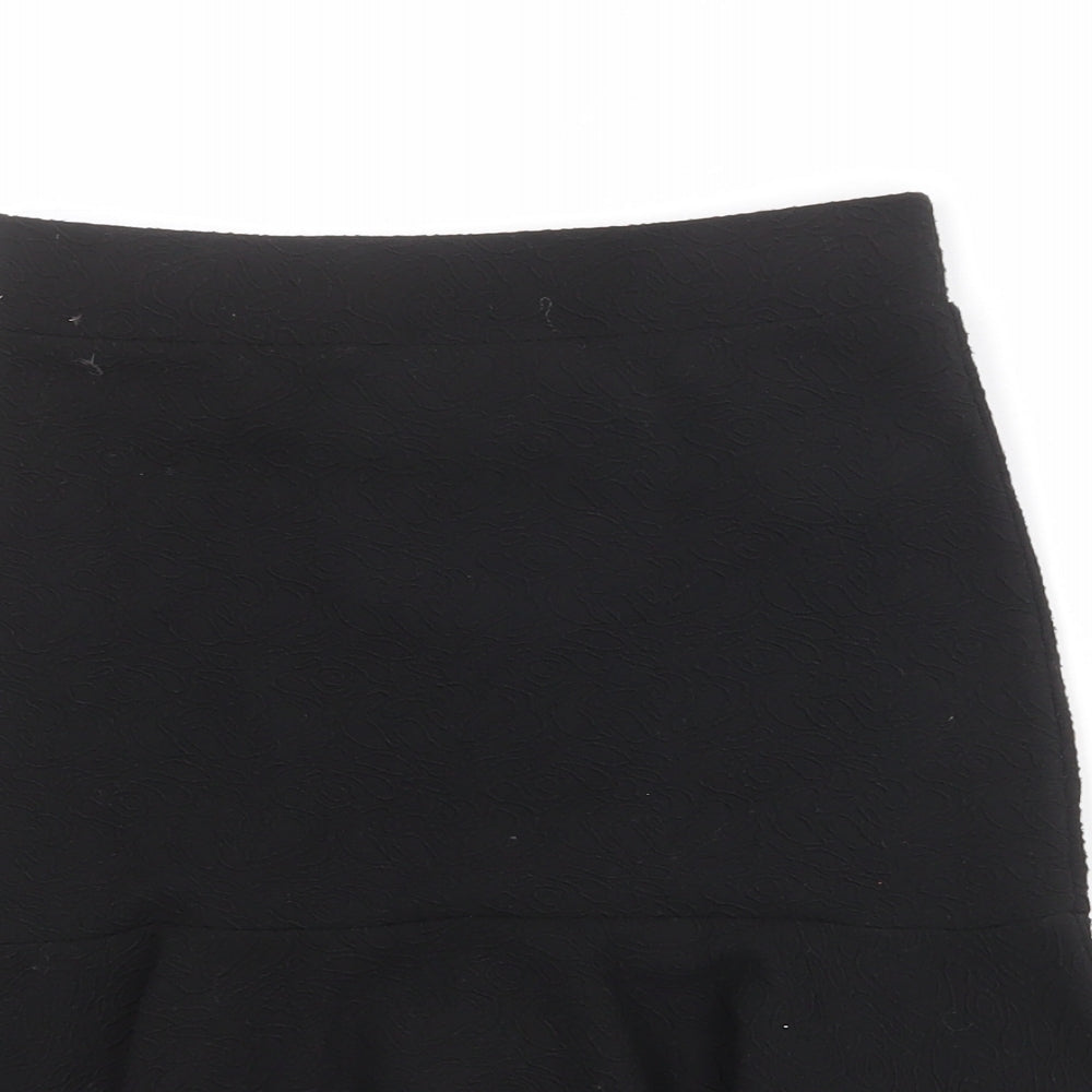 Marks and Spencer Womens Black Polyester Trumpet Skirt Size 8