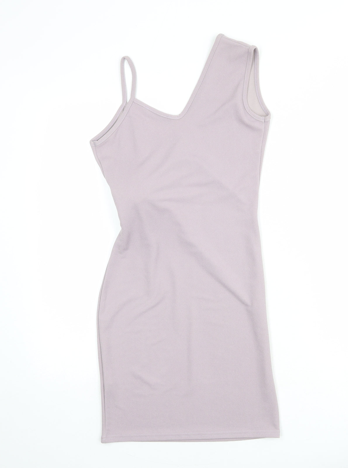 Missguided Womens Purple Polyester Pencil Dress Size 8 V-Neck Pullover - Tie Front Detail