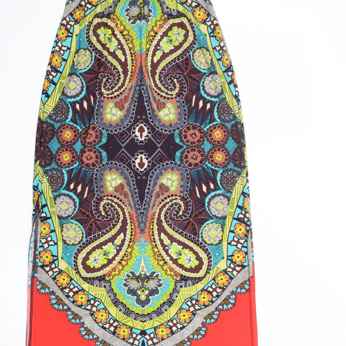 FOREVER 21 Womens Multicoloured Paisley Polyester Maxi Size S Sweetheart Pullover