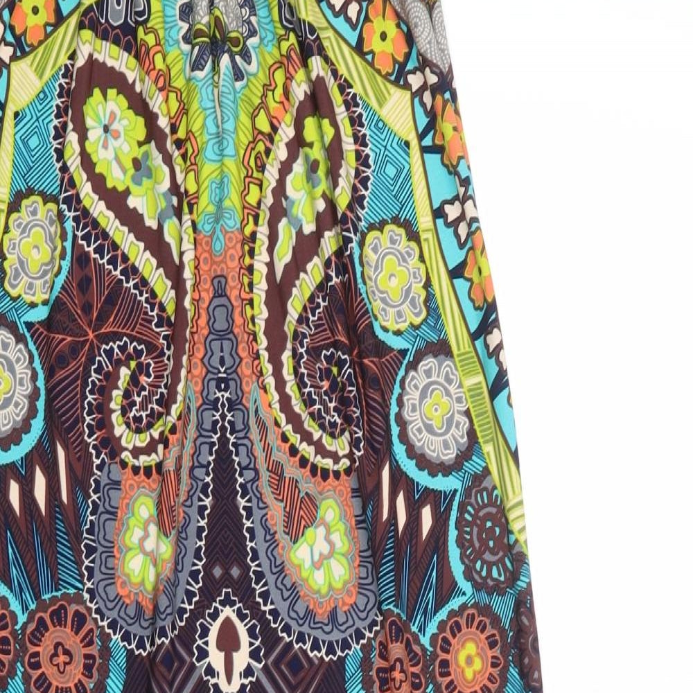 FOREVER 21 Womens Multicoloured Paisley Polyester Maxi Size S Sweetheart Pullover