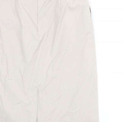 Dannimac Womens Beige Polyester A-Line Skirt Size 12 Zip