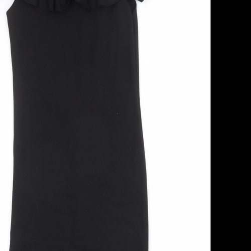 Zara Womens Black Polyester Sheath Size M Off the Shoulder Pullover