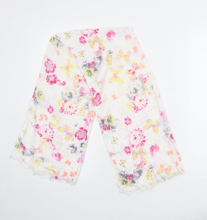 Oasis White Floral Viscose Scarf