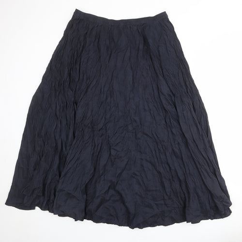 Marks and Spencer Womens Blue Silk Peasant Skirt Size 18