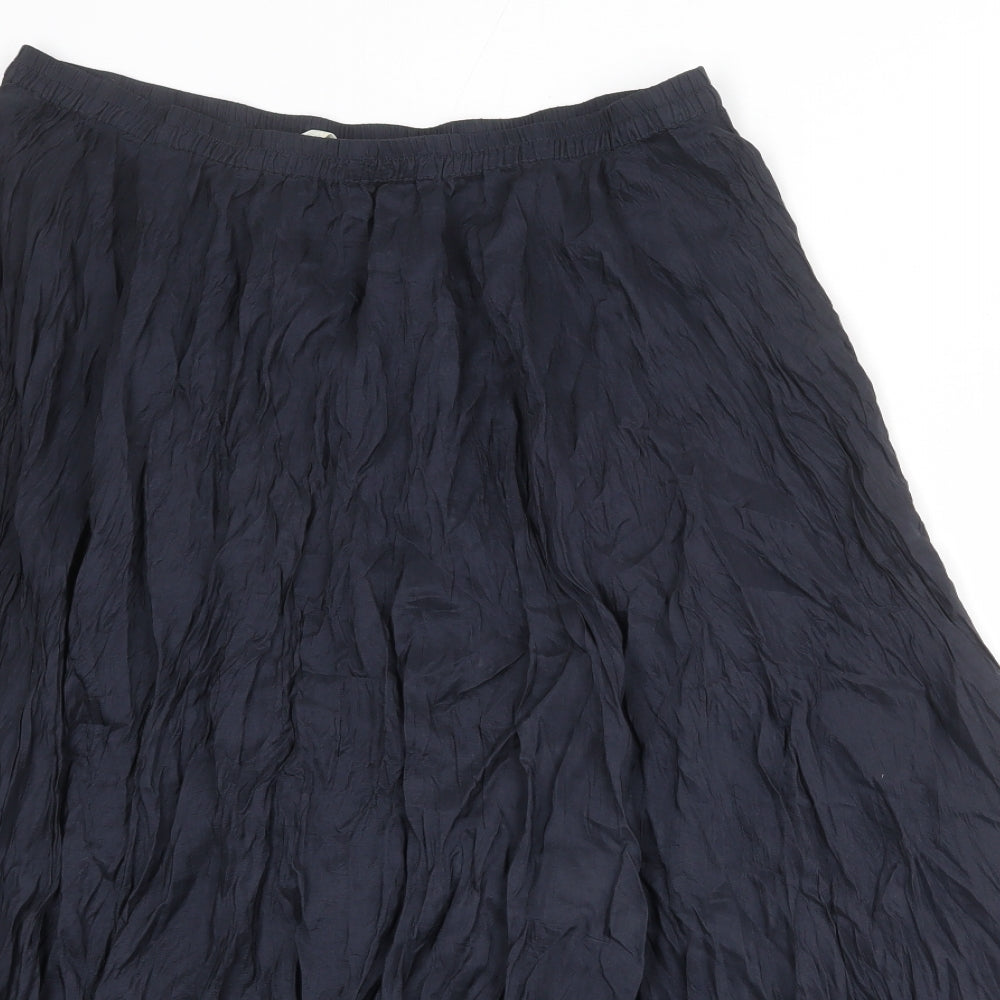 Marks and Spencer Womens Blue Silk Peasant Skirt Size 18