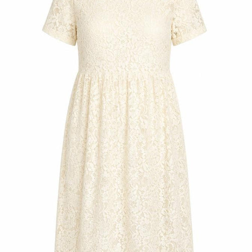 Miss Selfridge Womens Ivory Geometric Cotton A-Line Size 10 Round Neck Button