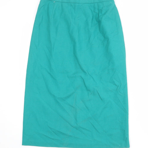 Compliments Womens Green Polyester Straight & Pencil Skirt Size 12 Zip