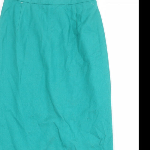 Compliments Womens Green Polyester Straight & Pencil Skirt Size 12 Zip