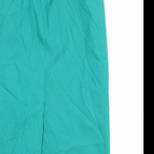 Compliments Womens Green Polyester Straight & Pencil Skirt Size 12 Zip