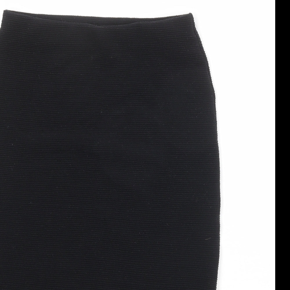 New Look Womens Black Polyester Straight & Pencil Skirt Size 12