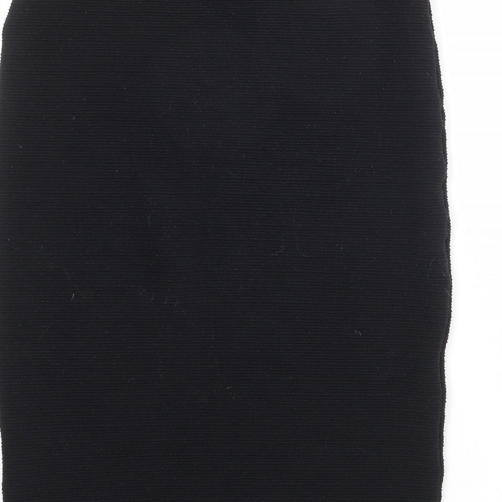 New Look Womens Black Polyester Straight & Pencil Skirt Size 12